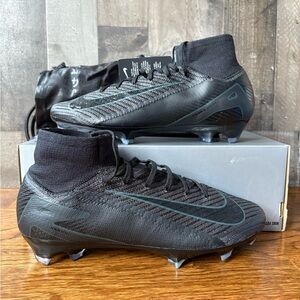 Nike Zoom Mercurial Superfly 10 Elite FG Soccer Cleats Black 8.5 Men's No Lid.